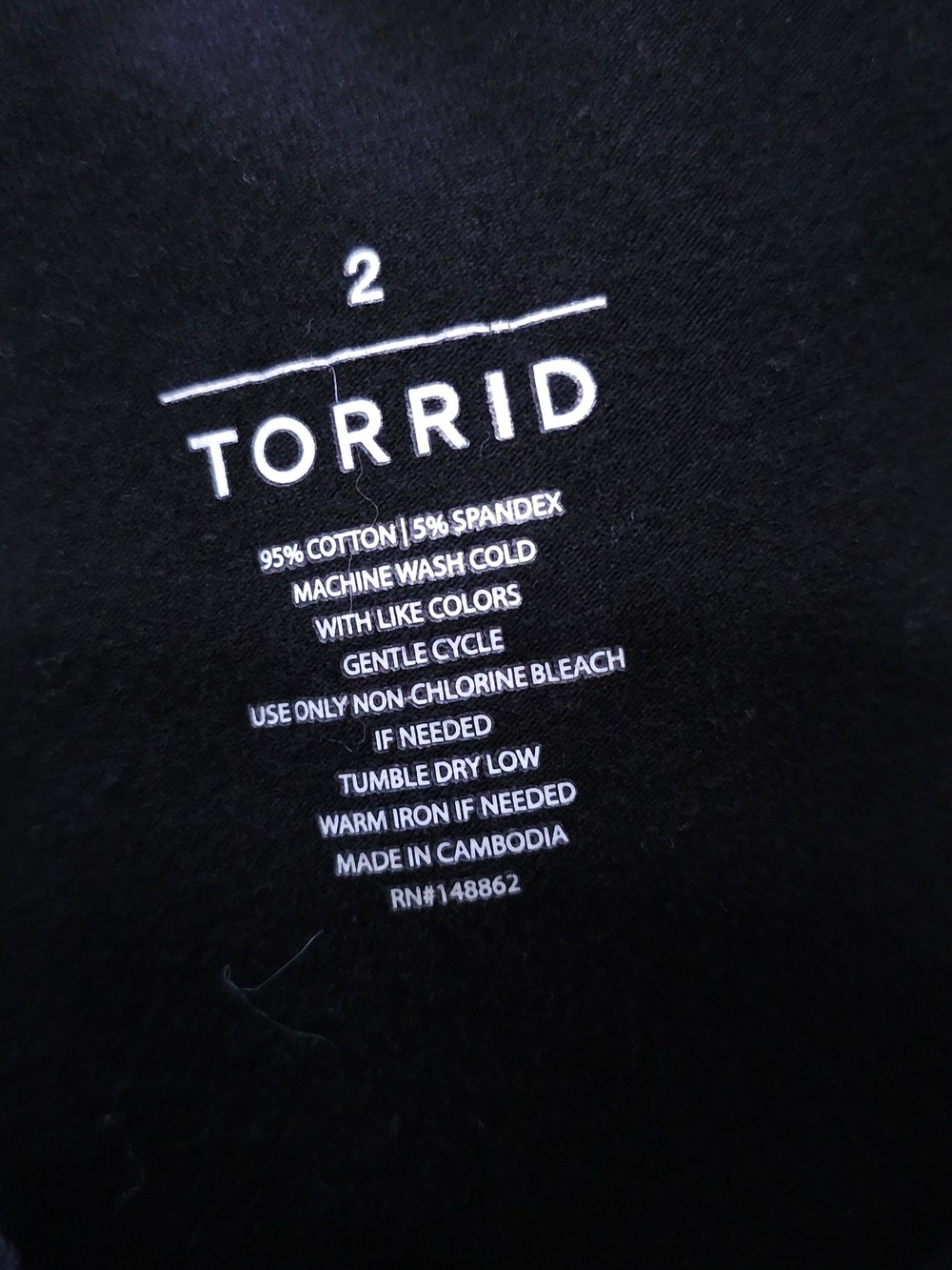 torrid Black Premium Cropped Leggings Size 2 - Picture 3 of 3